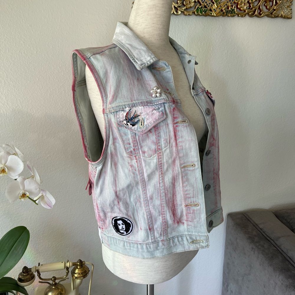 Custom made denim vest - Picture 4 of 6
